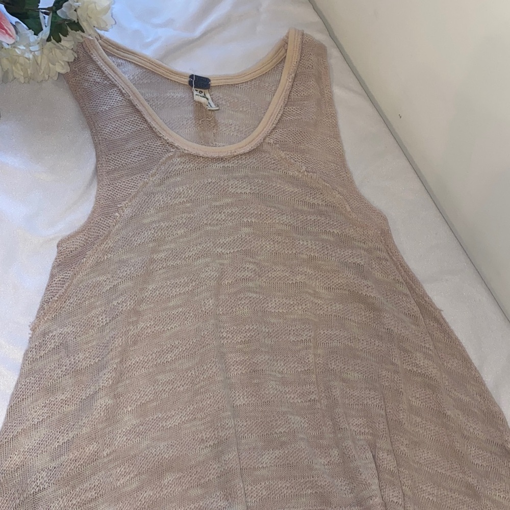 We The Free by Free People Light Beige Sleeveless Tank